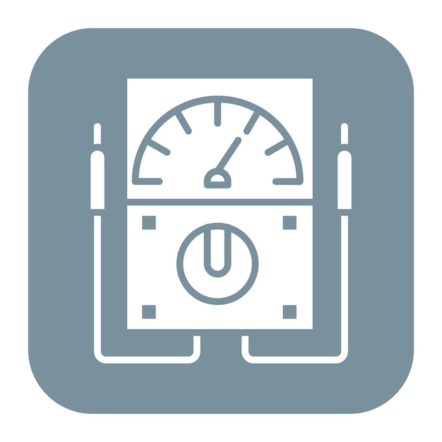 Imagen vectorial del ícono del voltímetro se puede utilizar para circuitos eléctricos