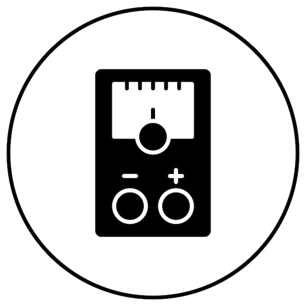 Imagen vectorial del ícono del voltímetro se puede utilizar para herramientas eléctricas