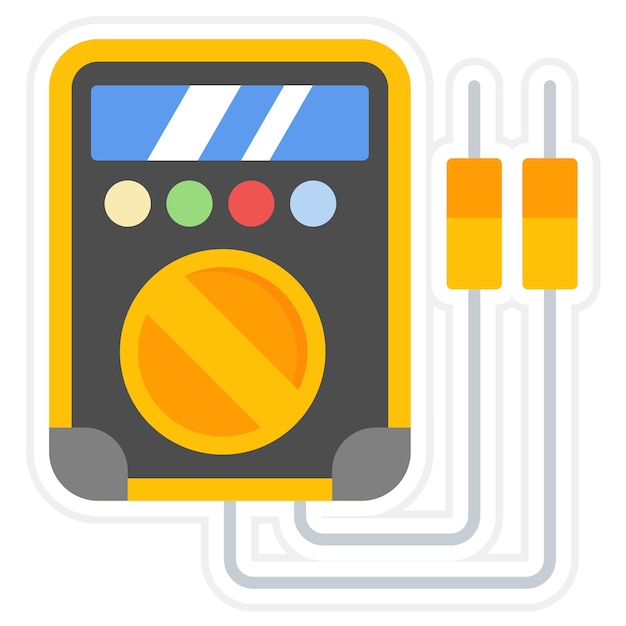 Imagen vectorial del ícono del voltímetro Se puede utilizar para la reparación de automóviles