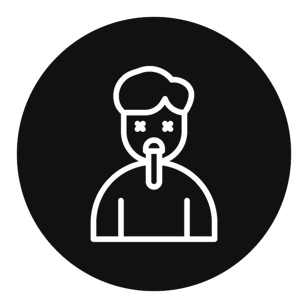 Imagen vectorial del icono de vómito Se puede utilizar para los síntomas de alergia
