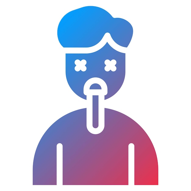 Imagen vectorial del icono de vómito Se puede utilizar para los síntomas de alergia