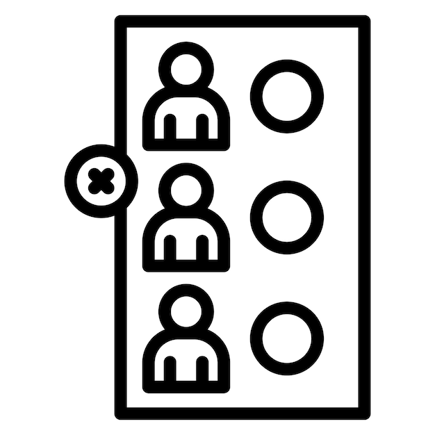 Imagen vectorial de icono de voto estropeado Se puede usar para Política