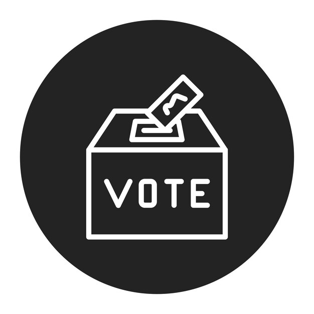 Imagen vectorial del icono del voto Se puede utilizar para la justicia social