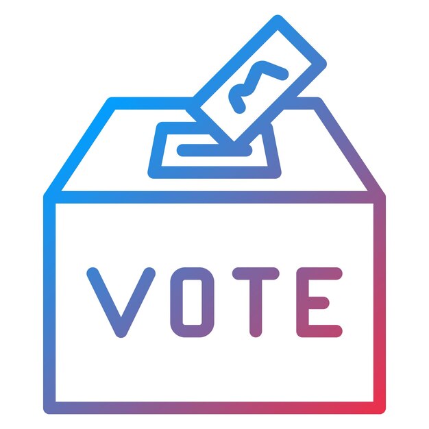 Imagen vectorial del icono del voto Se puede utilizar para la justicia social