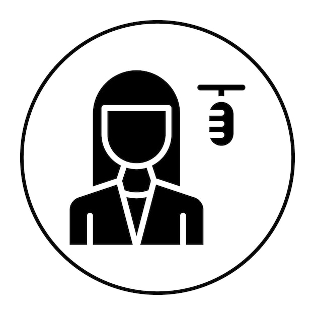 Imagen vectorial de icono de voz de la actriz Se puede usar para el desarrollo de juegos