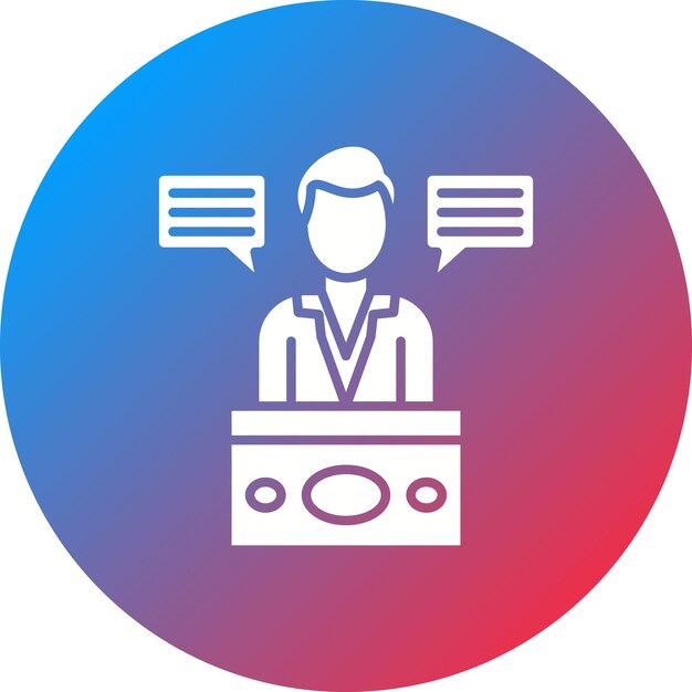 Imagen vectorial de icono de voz Se puede utilizar para capacitación empresarial