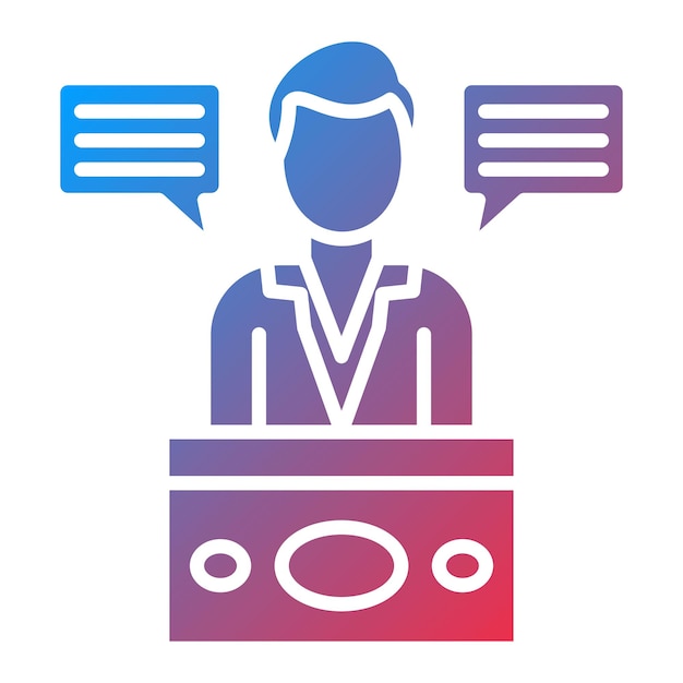 Imagen vectorial de icono de voz Se puede utilizar para capacitación empresarial