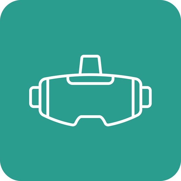 Imagen vectorial de icono VR Se puede usar para el cine