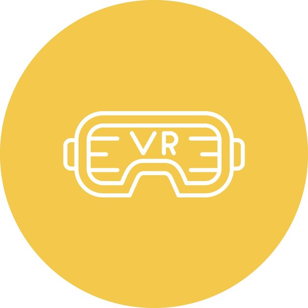 Imagen vectorial de icono Vr Puede utilizarse para la Agencia de Medios