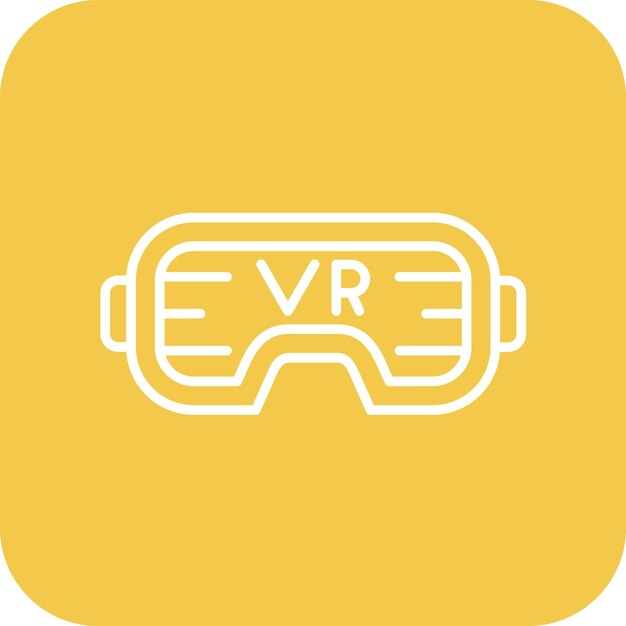 Imagen vectorial de icono Vr Puede utilizarse para la Agencia de Medios