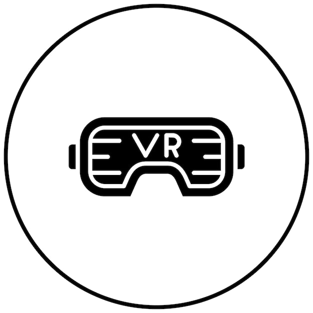 Imagen vectorial de icono Vr Puede utilizarse para la Agencia de Medios