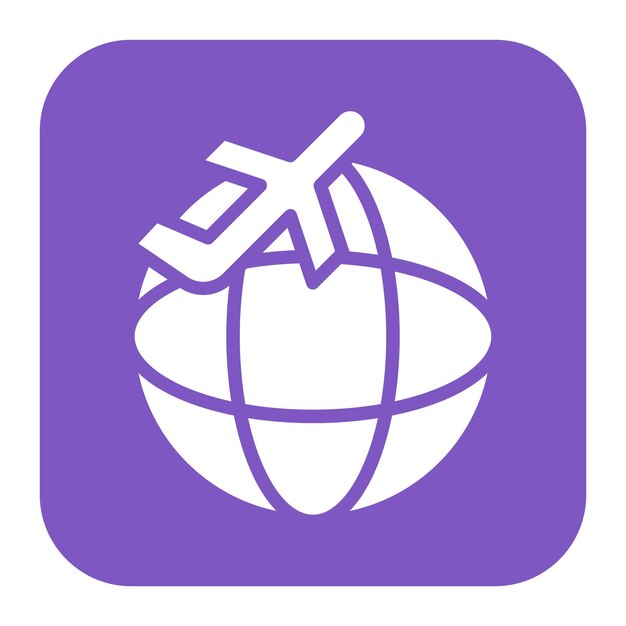 Imagen vectorial del icono de vuelo internacional Se puede utilizar para la aerolínea