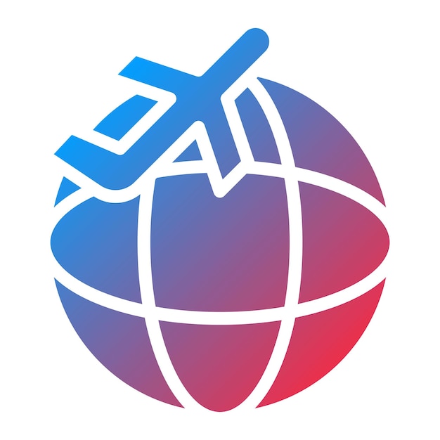 Imagen vectorial del icono de vuelo internacional Se puede utilizar para la aerolínea