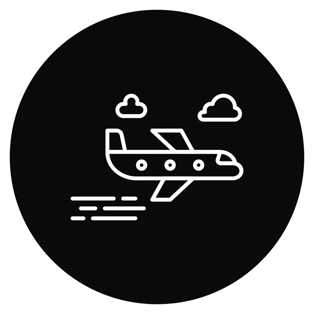 La imagen vectorial del ícono de vuelo se puede utilizar para la inmigración