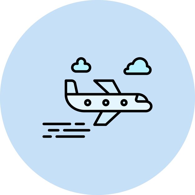 La imagen vectorial del ícono de vuelo se puede utilizar para la inmigración