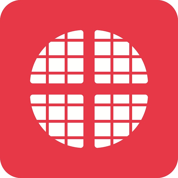 Imagen vectorial del icono del waffle Se puede usar para la mañana y el desayuno