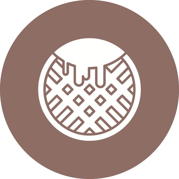 Imagen vectorial del icono del waffle Se puede usar para la panadería