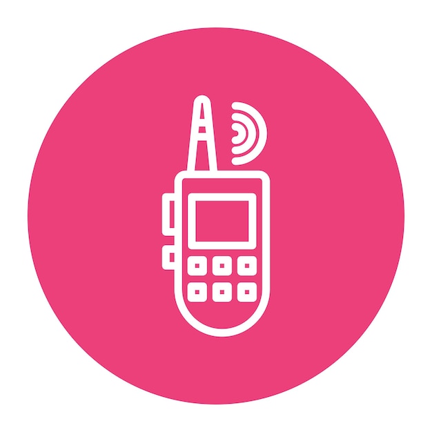 La imagen vectorial del icono del walkie-talkie se puede usar para Retro