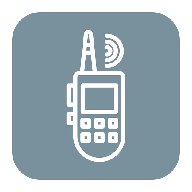 La imagen vectorial del icono del walkie-talkie se puede usar para Retro
