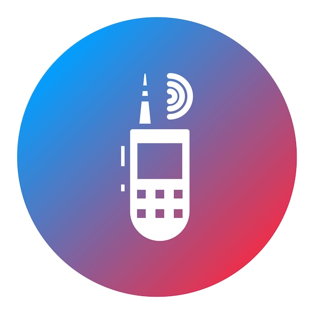 La imagen vectorial del icono del walkie-talkie se puede usar para Retro