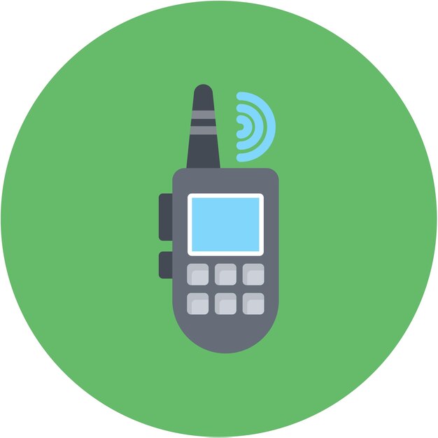La imagen vectorial del icono del walkie-talkie se puede usar para Retro