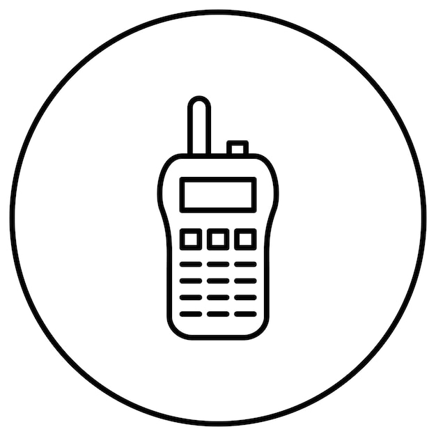 Imagen vectorial de icono de walkie-talkie puede usarse para Crimen y Ley