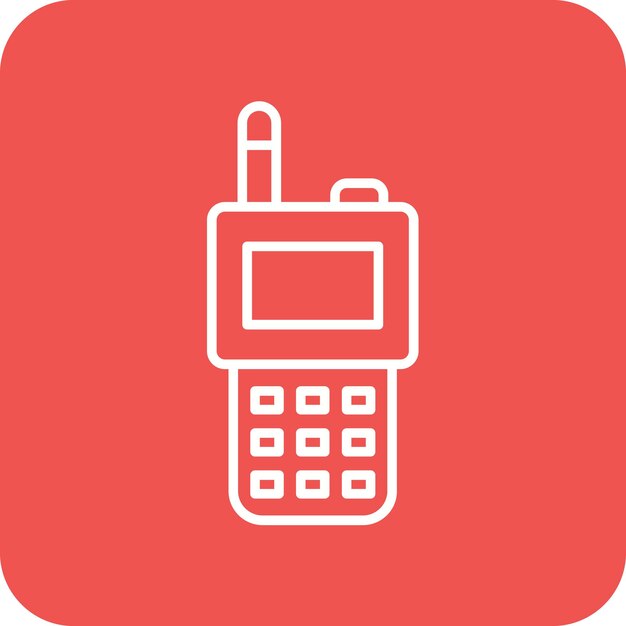 La imagen vectorial del icono del walkie-talkie se puede utilizar para el bombero