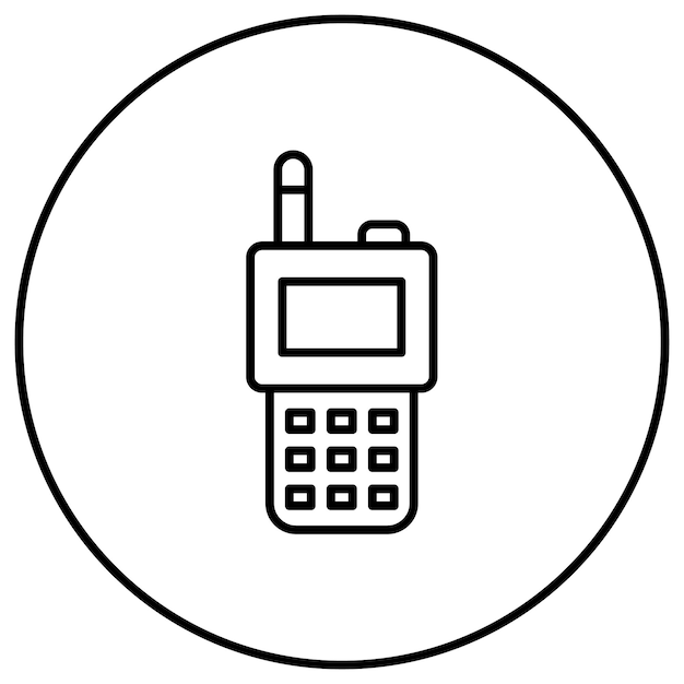 La imagen vectorial del icono del walkie-talkie se puede utilizar para el bombero