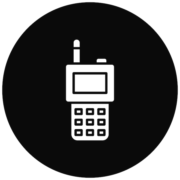 La imagen vectorial del icono del walkie-talkie se puede utilizar para el bombero