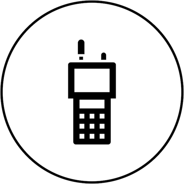 Imagen vectorial del icono del walkie-talkie Se puede utilizar para los servicios de emergencia