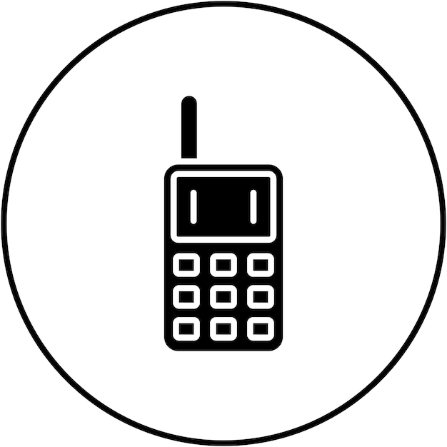 Imagen vectorial de icono de walkie-talkie Puede utilizarse para juguetes infantiles