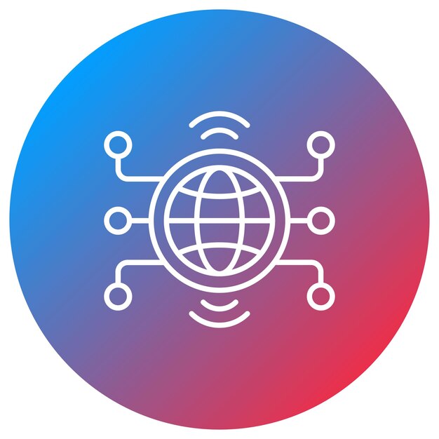 La imagen vectorial del icono Wan se puede utilizar para la informática