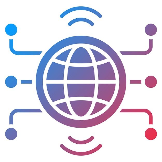 La imagen vectorial del icono Wan se puede utilizar para la informática