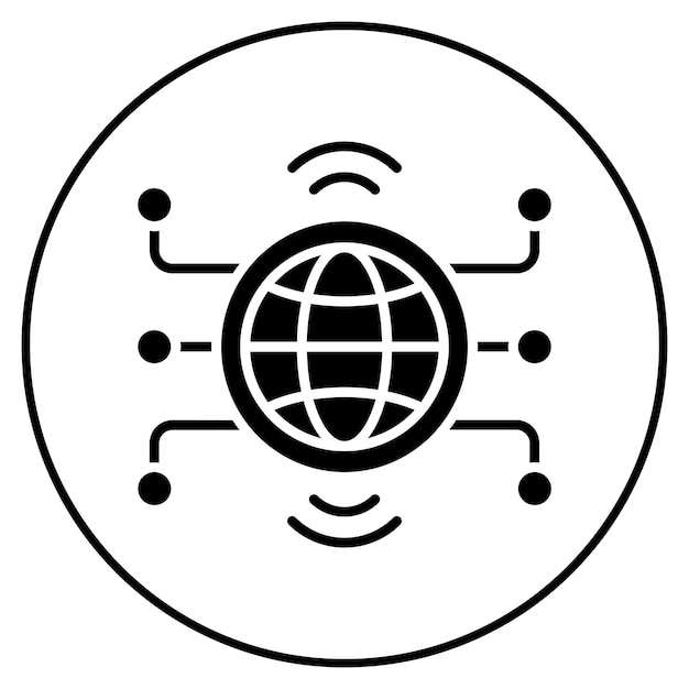 La imagen vectorial del icono Wan se puede utilizar para la informática