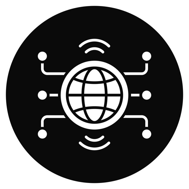 La imagen vectorial del icono Wan se puede utilizar para la informática