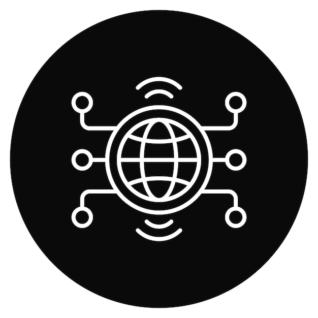 La imagen vectorial del icono Wan se puede utilizar para la informática