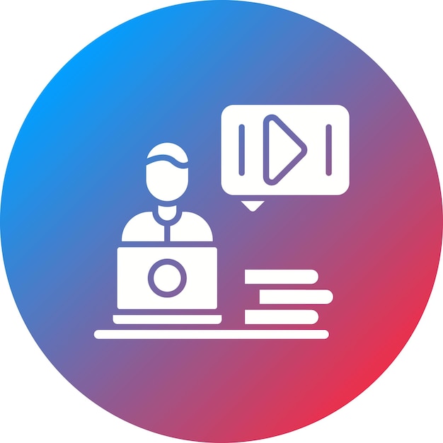 Imagen vectorial de icono de webinar Se puede usar para negocios basados en el hogar