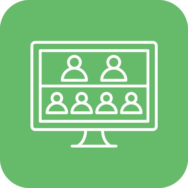 Imagen vectorial de icono de webinar Se puede utilizar para capacitación empresarial