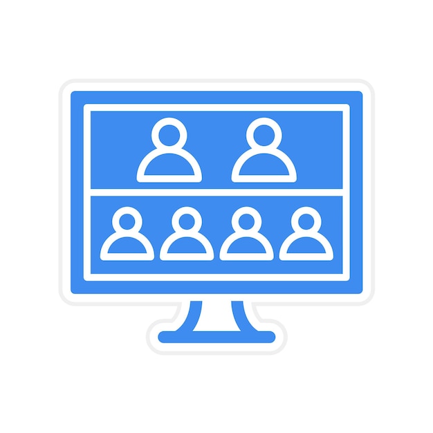 Imagen vectorial de icono de webinar Se puede utilizar para capacitación empresarial