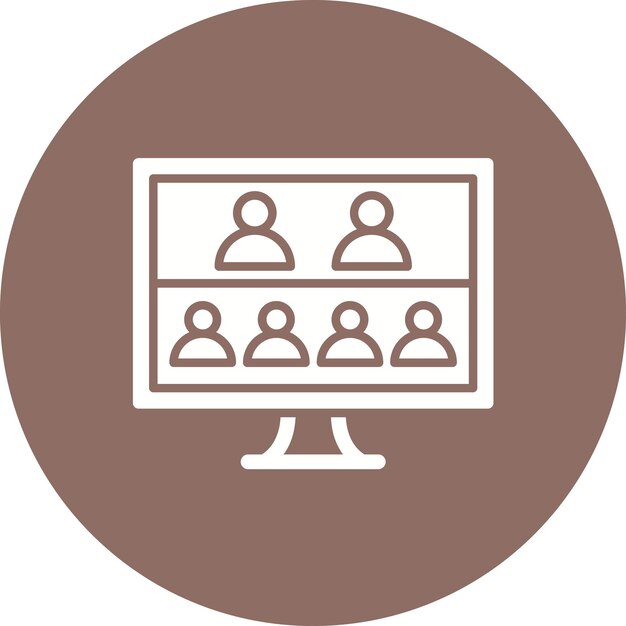 Imagen vectorial de icono de webinar Se puede utilizar para capacitación empresarial