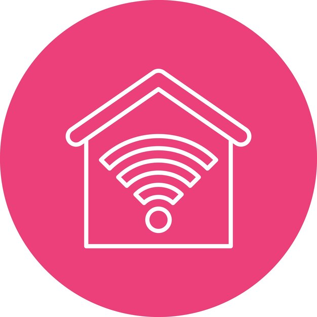 Imagen vectorial de icono Wi-Fi de la casa Se puede usar para bienes raíces