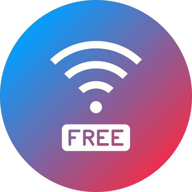 Imagen vectorial de icono Wi-Fi gratuito Se puede usar para el servicio de taxi