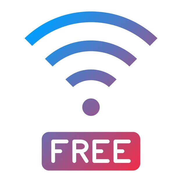 Imagen vectorial de icono Wi-Fi gratuito Se puede usar para el servicio de taxi