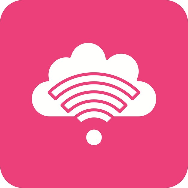 Imagen vectorial de icono de Wi-Fi en la nube Se puede utilizar para Cloud Computing