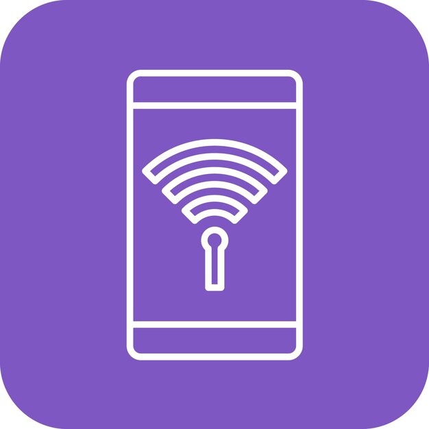 Imagen vectorial de icono Wi-Fi de red Se puede usar para la UI móvil
