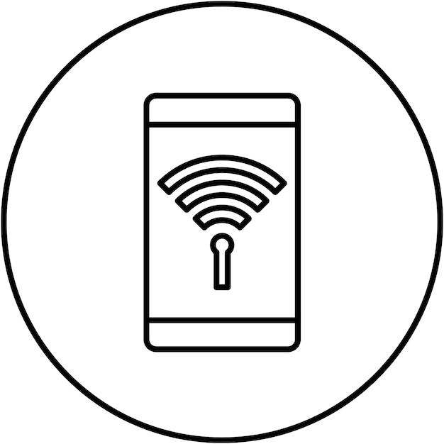 Imagen vectorial de icono Wi-Fi de red Se puede usar para la UI móvil