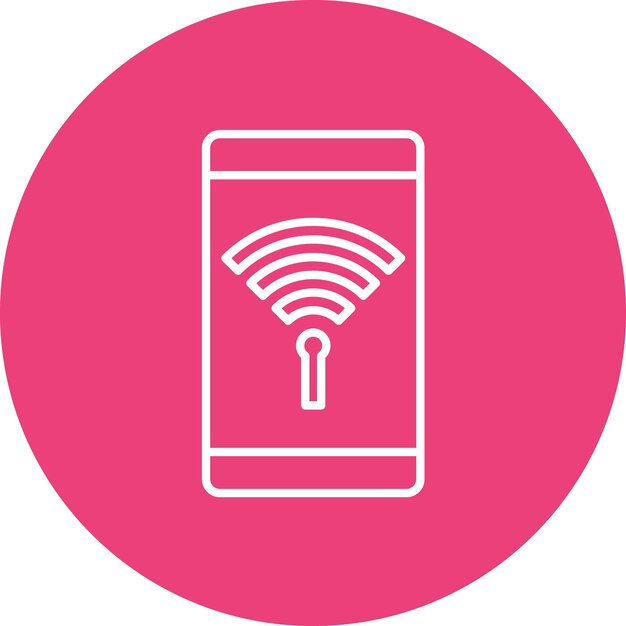 Imagen vectorial de icono Wi-Fi de red Se puede usar para la UI móvil