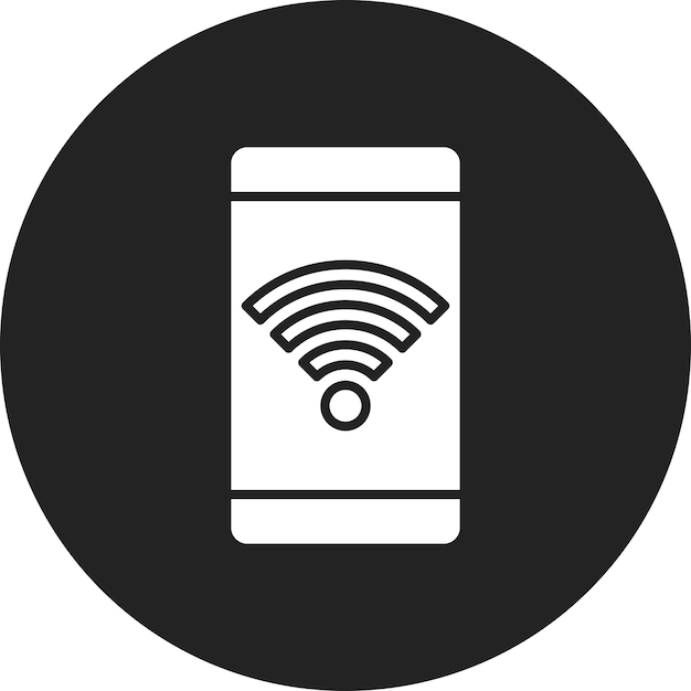 Imagen vectorial de icono Wifi Se puede usar para Comunicación y Medios