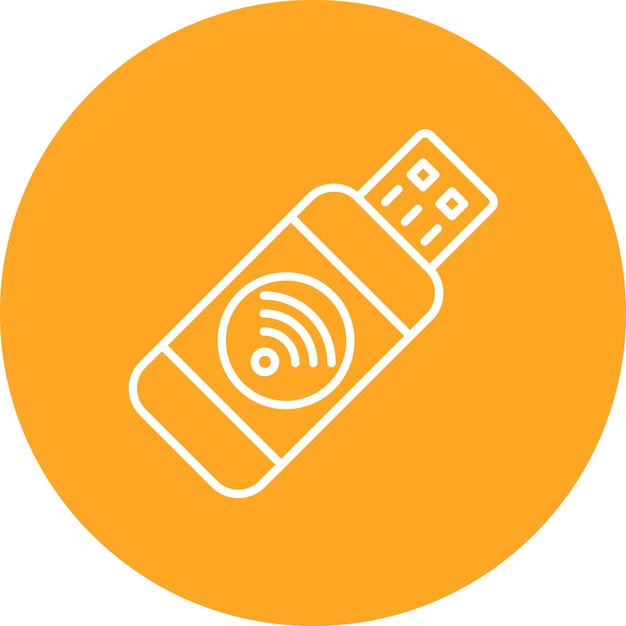 Imagen vectorial de icono Wifi USB Se puede utilizar para la tecnología