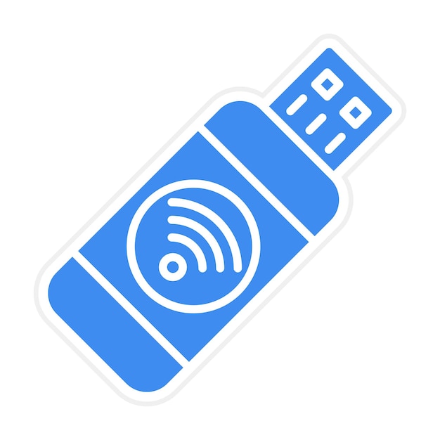 Imagen vectorial de icono Wifi USB Se puede utilizar para la tecnología